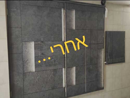 ארון חשמל אחרי חיפוי